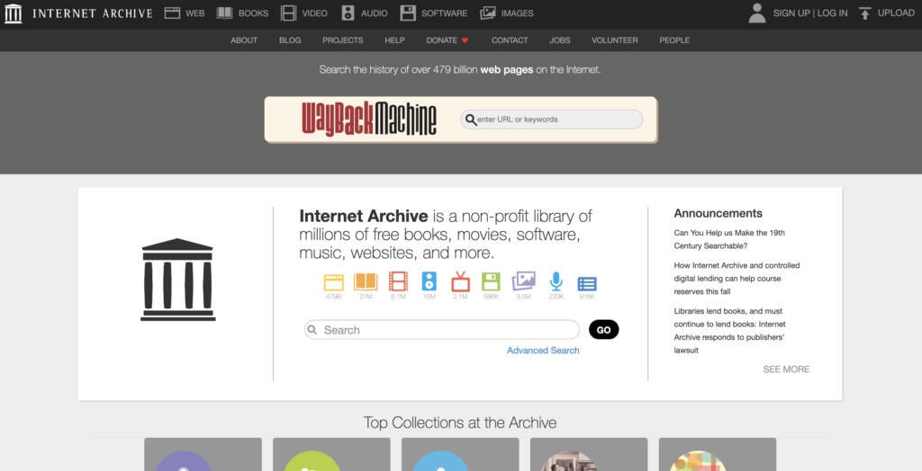 Internet Archive Search Engine