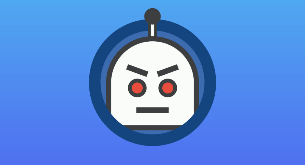 Animated head of a bot