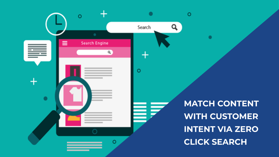 Match content with customer intent via zero click search
