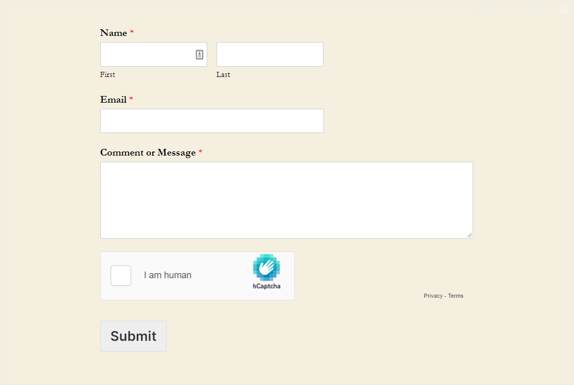 Captcha wpforms