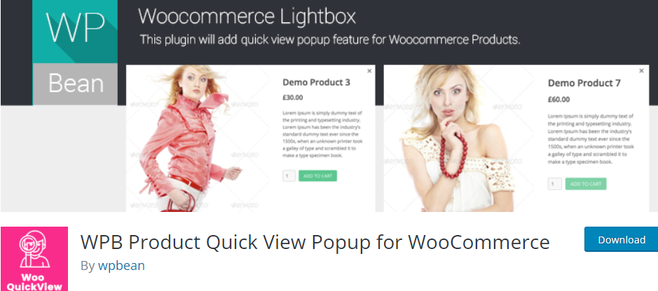 WPB Product Quick View Popup for WooCommerce