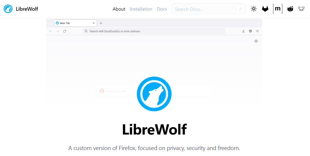 LibreWolf website